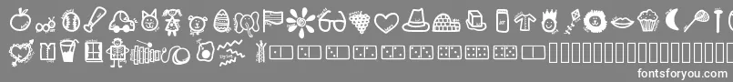 Kbabcdoodles Font – White Fonts on Gray Background