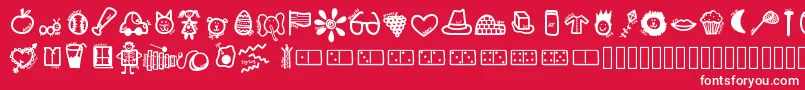 Kbabcdoodles Font – White Fonts on Red Background