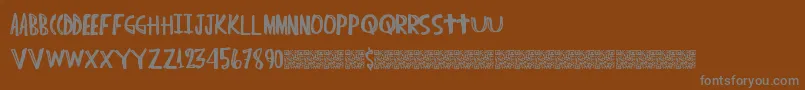 フォントIndiehype – 茶色の背景に灰色の文字