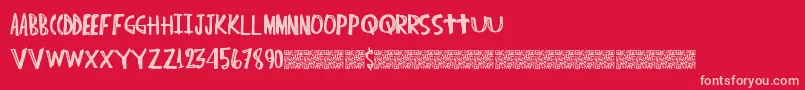 Więcej informacji o czcionce Indiehype Czcionka Indiehype – różowe czcionki na czerwonym tle