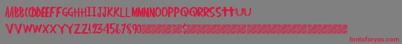 Indiehype Font – Red Fonts on Gray Background
