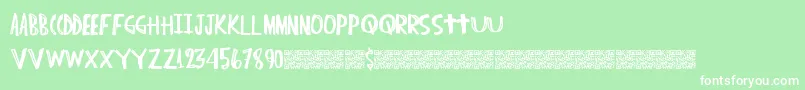 Indiehype Font – White Fonts on Green Background