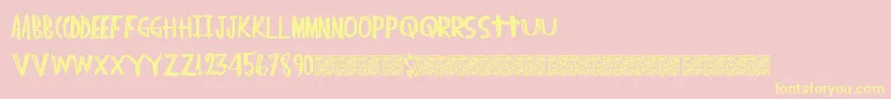 Police Indiehype – polices jaunes sur fond rose