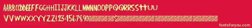 Indiehype Font – Yellow Fonts on Red Background