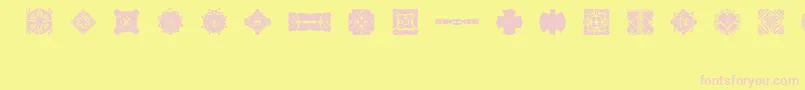 Fonte Br4mydad – fontes rosa em um fundo amarelo