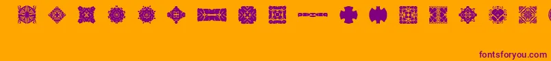 フォントBr4mydad – オレンジの背景に紫のフォント
