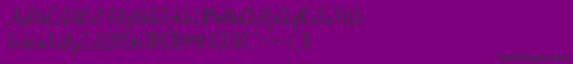 AustieBostHookedOnAFeeling-fontti – mustat fontit violetilla taustalla