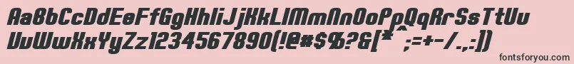 ErteBoldItalic Font – Black Fonts on Pink Background
