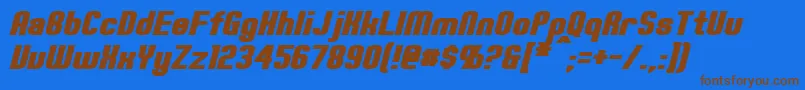 ErteBoldItalic Font – Brown Fonts on Blue Background