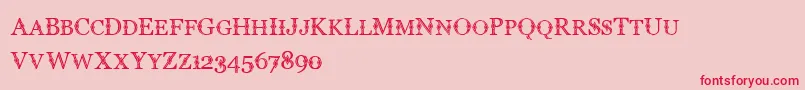 Cfdiamond Font – Red Fonts on Pink Background