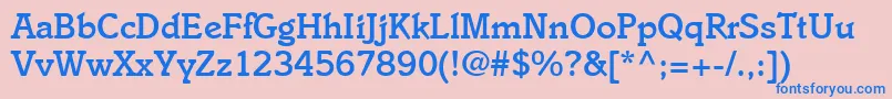 EnsembleMediumSsiMedium Font – Blue Fonts on Pink Background