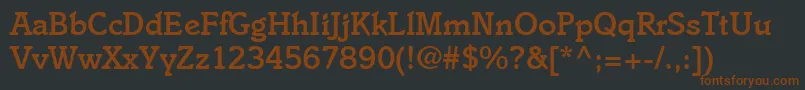 Шрифт EnsembleMediumSsiMedium – коричневые шрифты на чёрном фоне