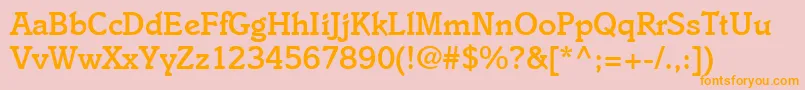 EnsembleMediumSsiMedium Font – Orange Fonts on Pink Background