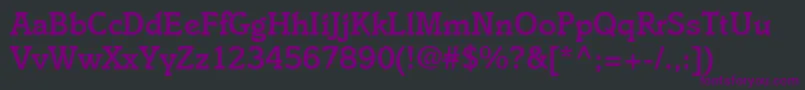 Czcionka EnsembleMediumSsiMedium – fioletowe czcionki na czarnym tle