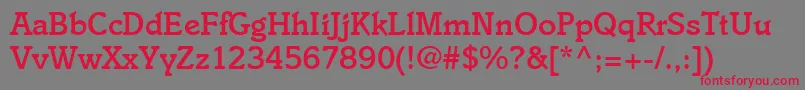 EnsembleMediumSsiMedium Font – Red Fonts on Gray Background