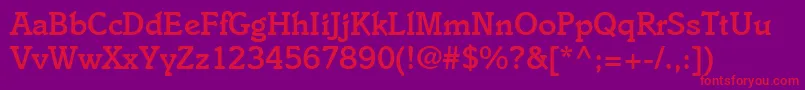 EnsembleMediumSsiMedium Font – Red Fonts on Purple Background