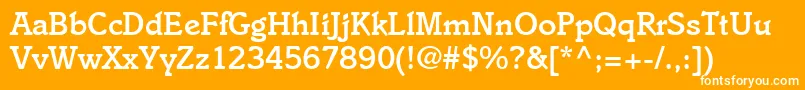 EnsembleMediumSsiMedium Font – White Fonts on Orange Background