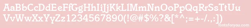 EnsembleMediumSsiMedium Font – White Fonts on Pink Background