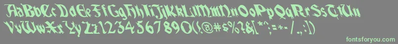 Quaelgothiclefty Font – Green Fonts on Gray Background