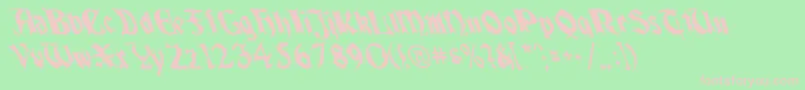 Quaelgothiclefty Font – Pink Fonts on Green Background