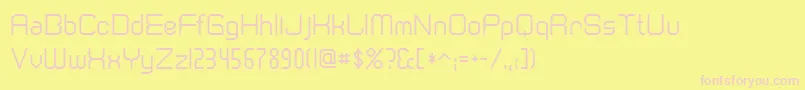 フォントCranberr – ピンクのフォント、黄色の背景