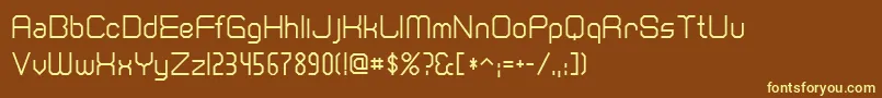 Cranberr-fontti – keltaiset fontit ruskealla taustalla