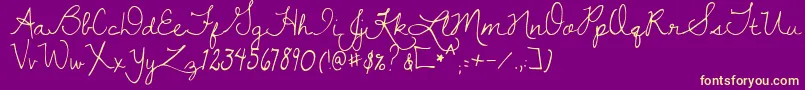 fuente Dawningofanewday – Fuentes Amarillas Sobre Fondo Morado