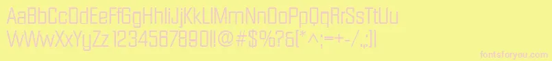 DiamanteRegularDb Font – Pink Fonts on Yellow Background