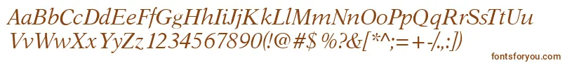 AustinItalic Font – Brown Fonts on White Background