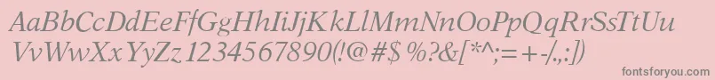 AustinItalic Font – Gray Fonts on Pink Background