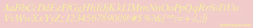 AustinItalic Font – Yellow Fonts on Pink Background