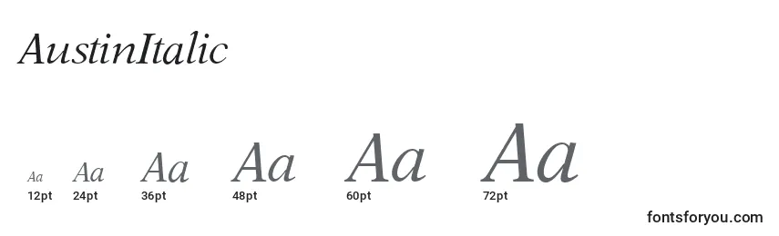 AustinItalic Font Sizes