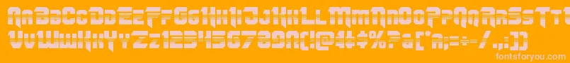 Omegaforcehalf12-Schriftart – Rosa Schriften auf orangefarbenem Hintergrund