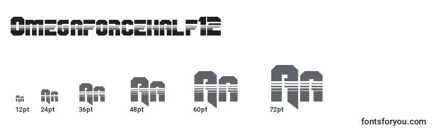 Omegaforcehalf12 Font Sizes