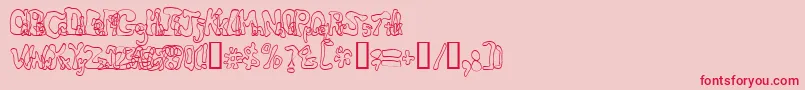 Critter Font – Red Fonts on Pink Background