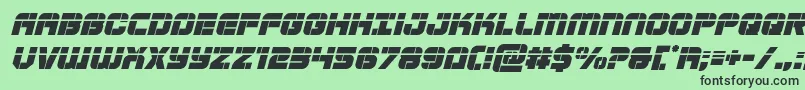 Шрифт Supersubmarinelaserital – чёрные шрифты на зелёном фоне