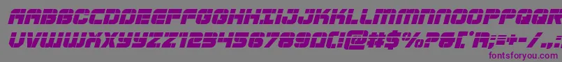 Supersubmarinelaserital Font – Purple Fonts on Gray Background