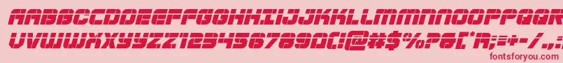 フォントSupersubmarinelaserital – ピンクの背景に赤い文字