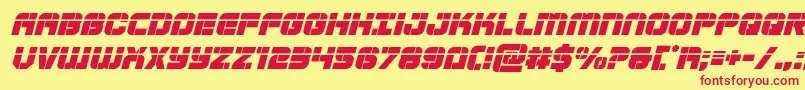 Supersubmarinelaserital Font – Red Fonts on Yellow Background