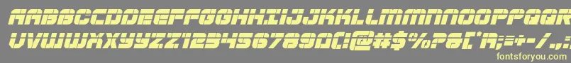 Supersubmarinelaserital Font – Yellow Fonts on Gray Background