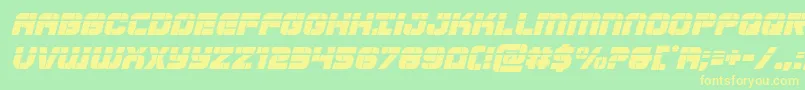 Шрифт Supersubmarinelaserital – жёлтые шрифты на зелёном фоне