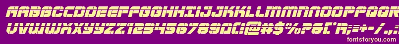 Supersubmarinelaserital Font – Yellow Fonts on Purple Background