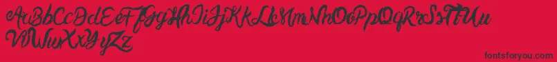 UnlimitedtoppingsScript Font – Black Fonts on Red Background