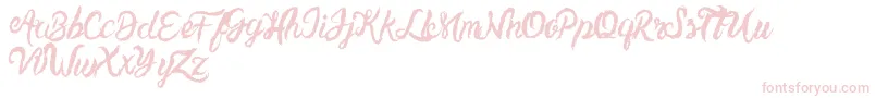 UnlimitedtoppingsScript-Schriftart – Rosa Schriften auf weißem Hintergrund