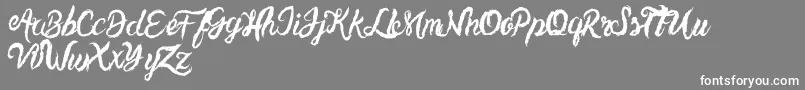 UnlimitedtoppingsScript Font – White Fonts on Gray Background