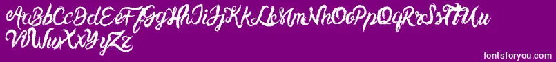 UnlimitedtoppingsScript Font – White Fonts on Purple Background