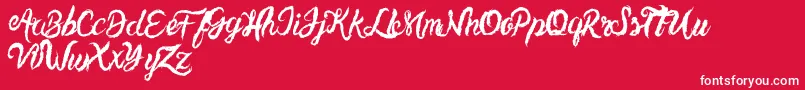 UnlimitedtoppingsScript Font – White Fonts on Red Background