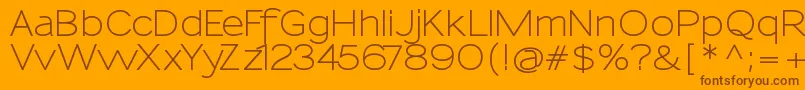 SansumiDemibold Font – Brown Fonts on Orange Background