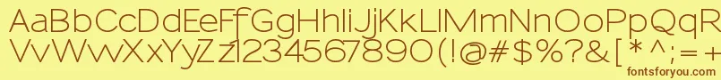 SansumiDemibold Font – Brown Fonts on Yellow Background