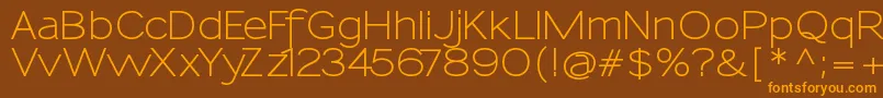 SansumiDemibold Font – Orange Fonts on Brown Background